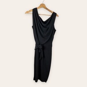 Periphery Womens Size Medium Sleeveless Sheath Dress Black Waist Tie Stretch